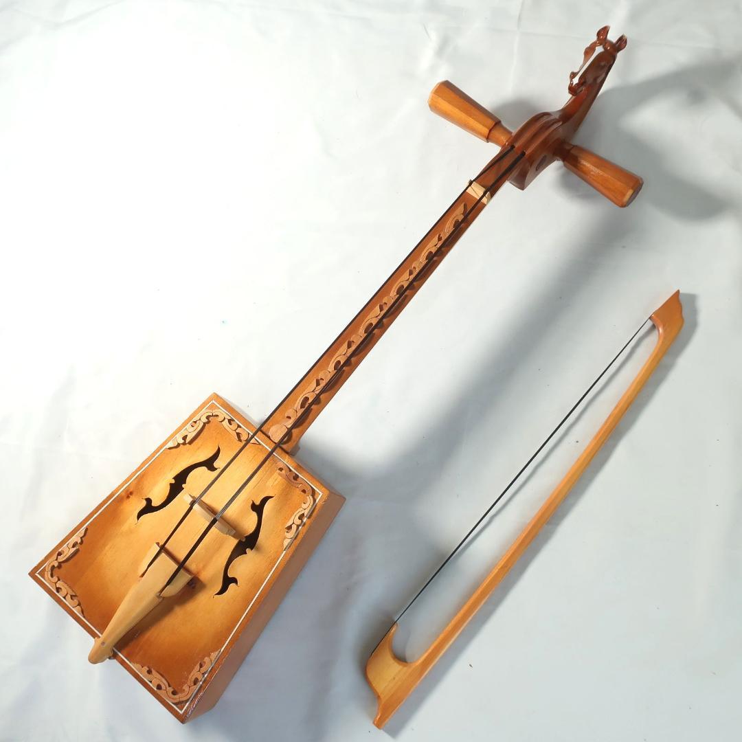 馬頭琴 弓 付属 全長約68cm 民族楽器