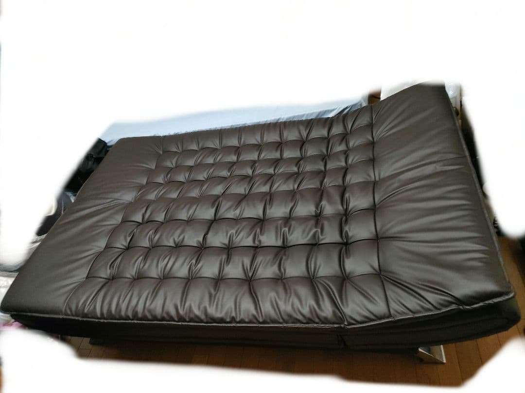 ソファベッド　セミダブルサイズ　ニトリ　Nシールド　黒　リクライニング機能付