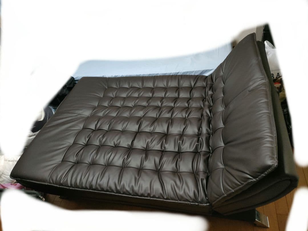 ソファベッド　セミダブルサイズ　ニトリ　Nシールド　黒　リクライニング機能付