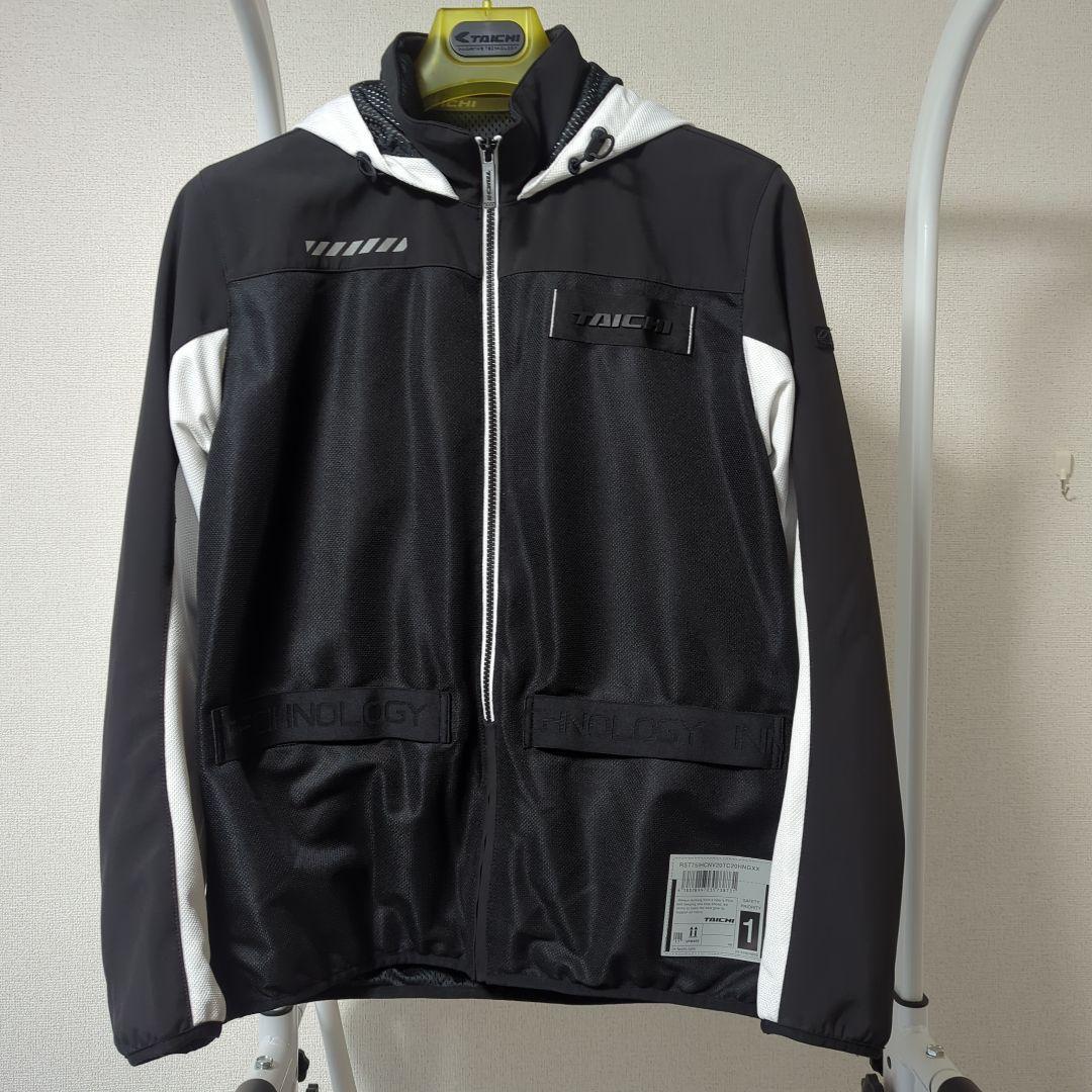 RSタイチ エアーフリップパーカ RSJ334 BLACK/WHITE L