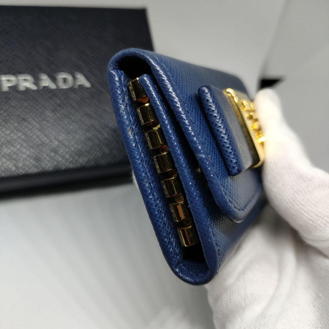 PRADAキーケース【極美品】フィオッコ 金ロゴプラダ六連キーケース