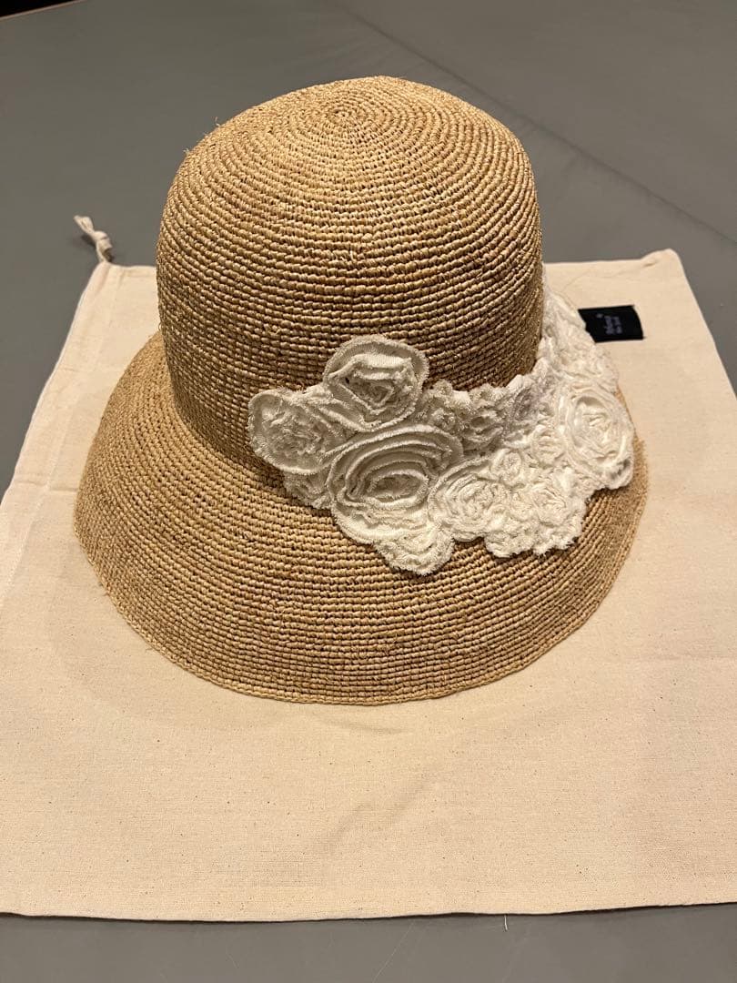 n*u様 Athena New York ストローハット　保存袋付き