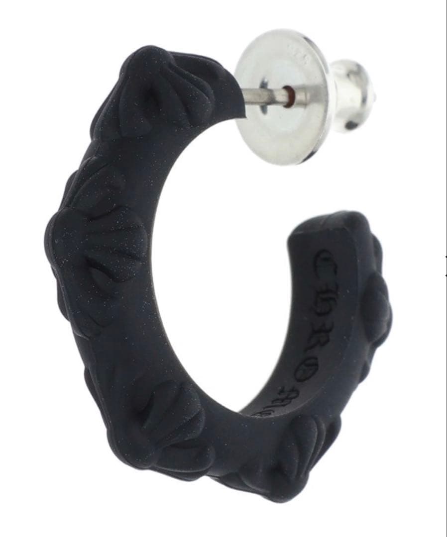 Chrome Heartsシリコンフープピアス ブラック 片耳　新品未使用