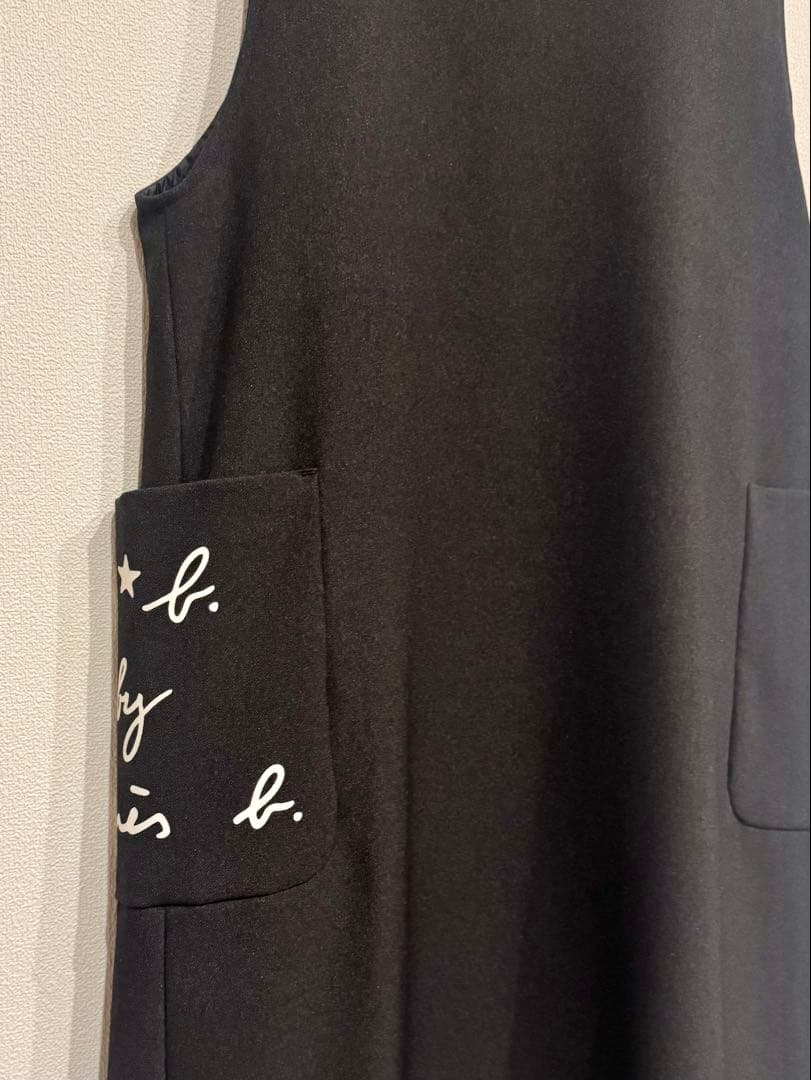 アニエスベー ジャンパースカート ワンピース 黒 サイズ36