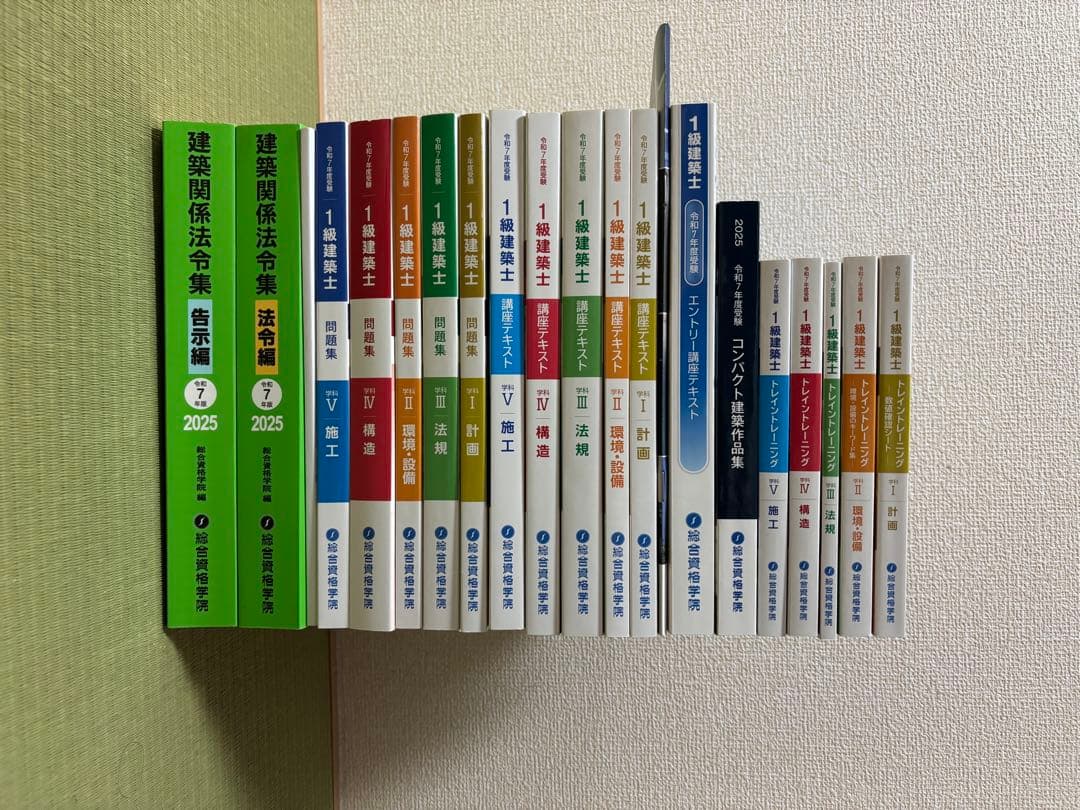 【最新年度 参考書一式】一級建築士R7（2025年）学科試験対策【総合資格】