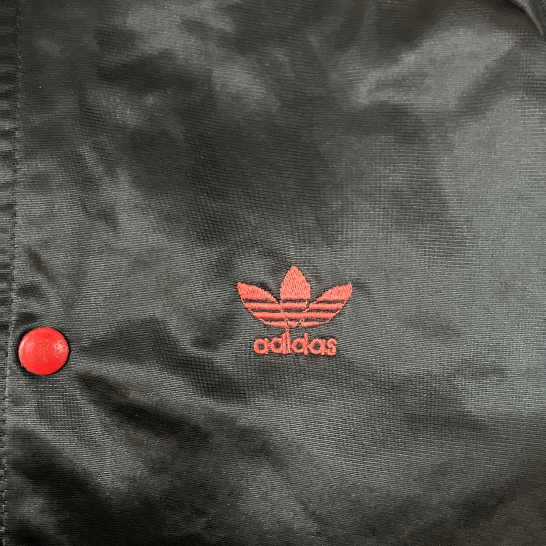 j31)美品オールドアディダスジャージ　80年代　スナップボタン　微裏起毛　L