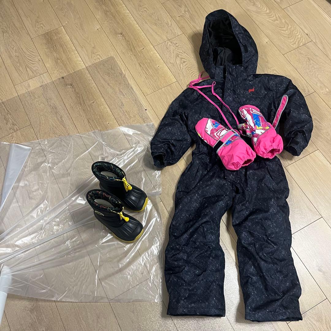 子ども用スキーセット　　ウエア100 ブーツ15-16