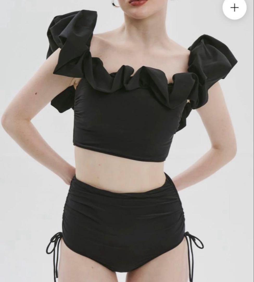 THE TOE ERIE FRILLS SWIMWEAR Sサイズ/ブラック水着