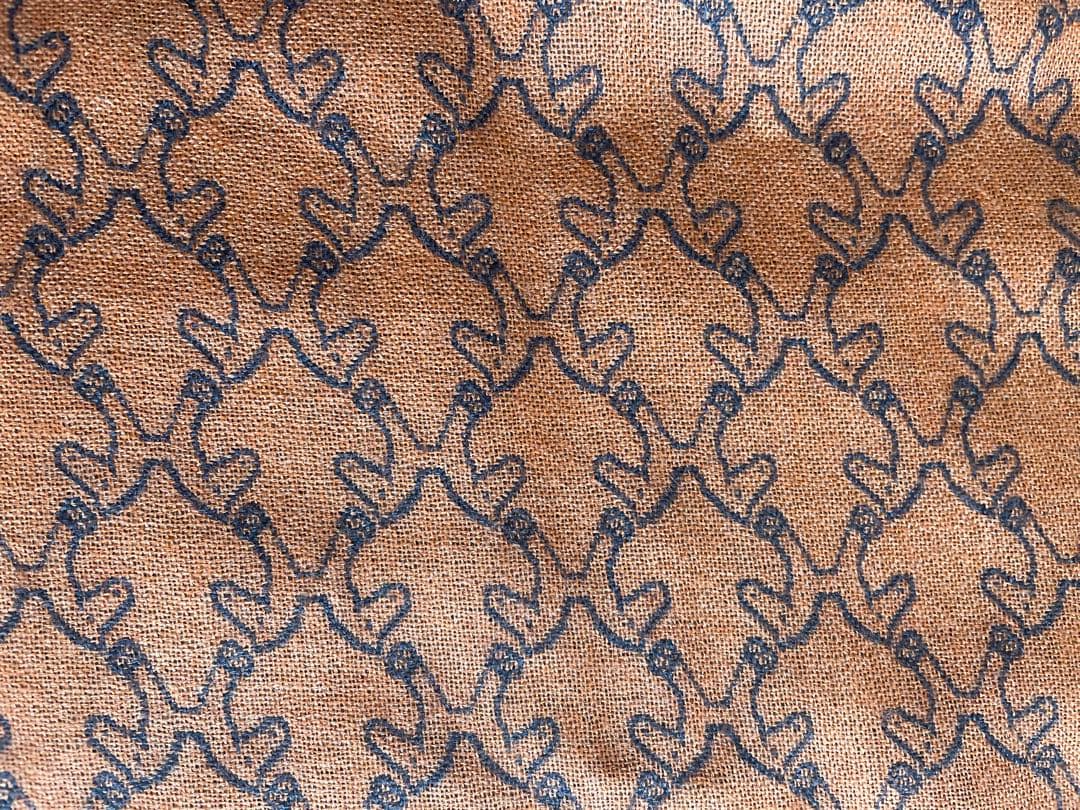 エルメス　マフラー　オレンジ　ブラウン