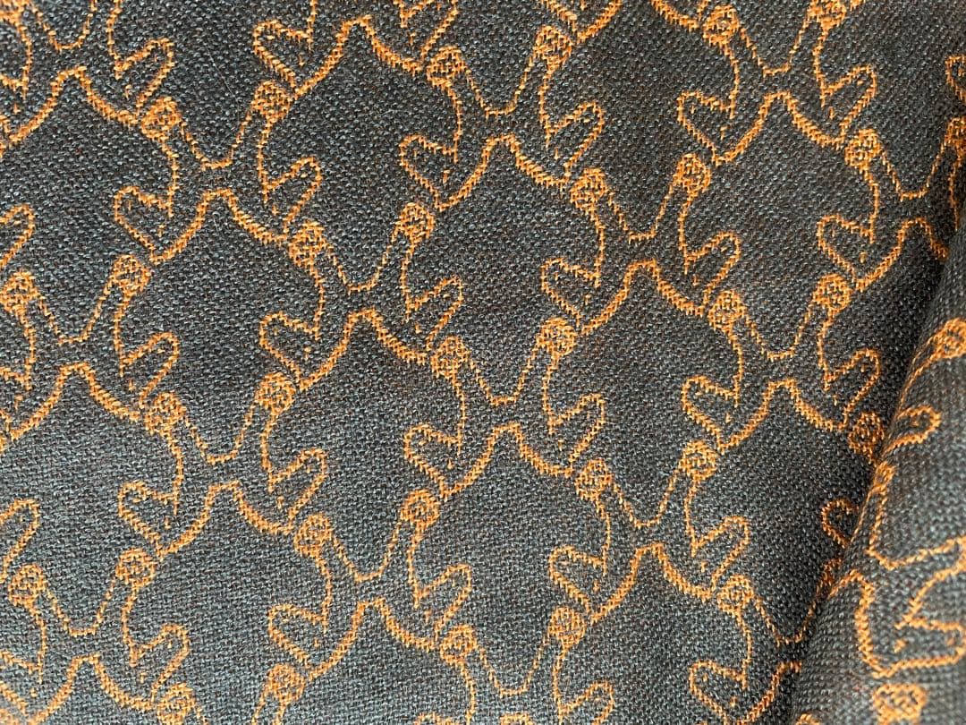 エルメス　マフラー　オレンジ　ブラウン