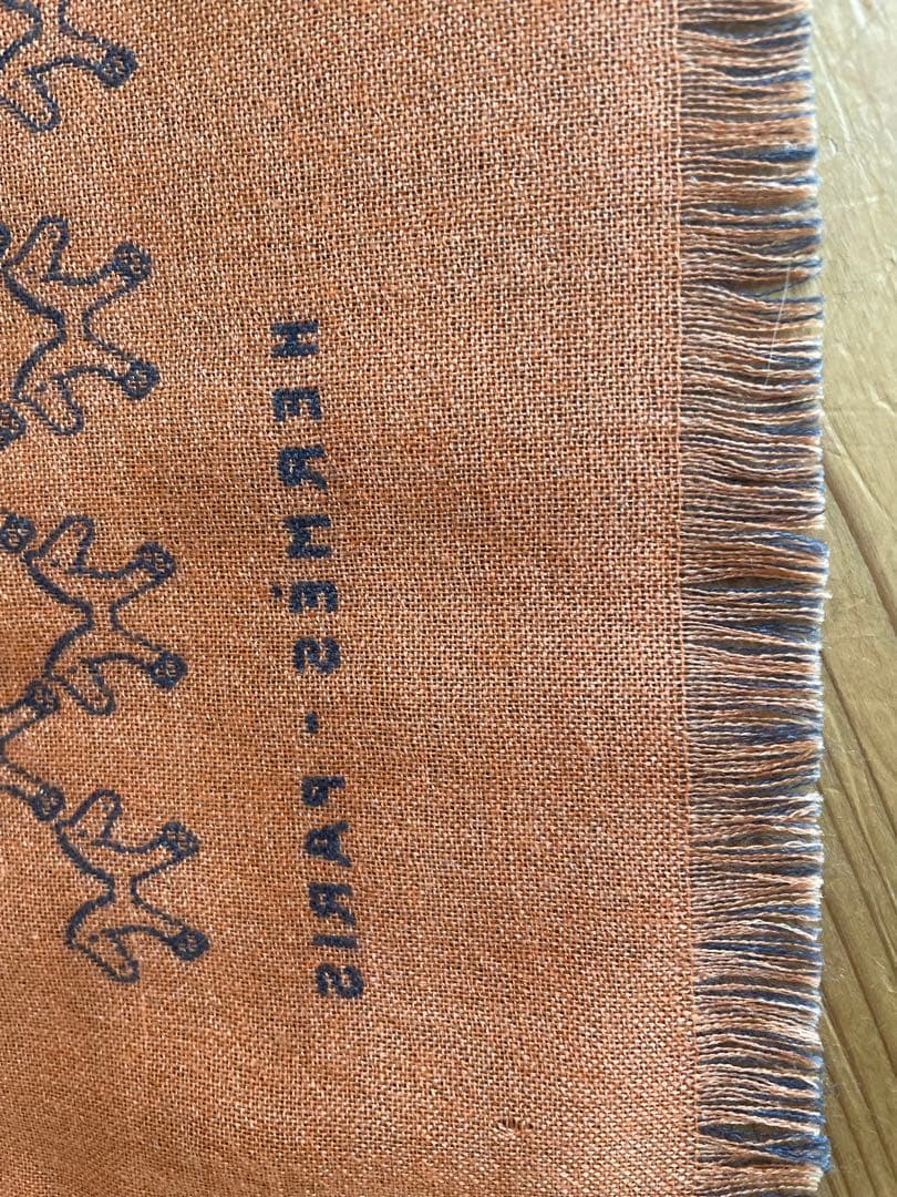 エルメス　マフラー　オレンジ　ブラウン