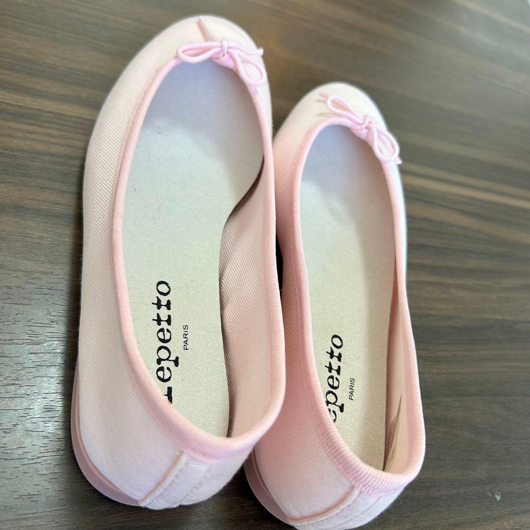 新品未使用　repetto バレエフラットシューズ 37.5 ピンク　23.5