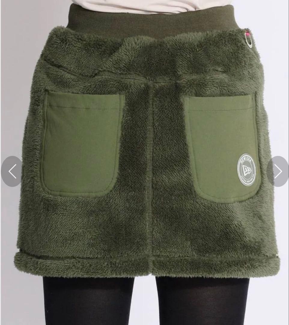 ニューエラ ゴルフ オリーブ フリーススカート