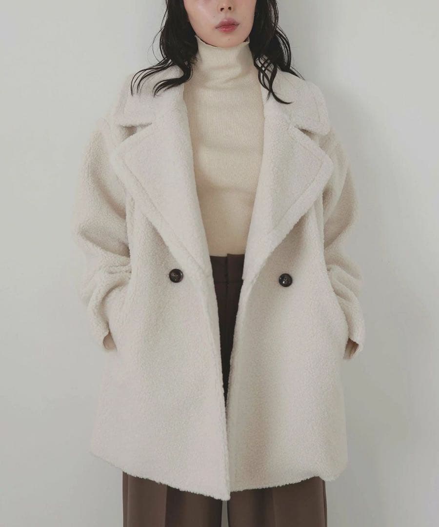 【新品タグ付き】lian テーラードボアミドルコート