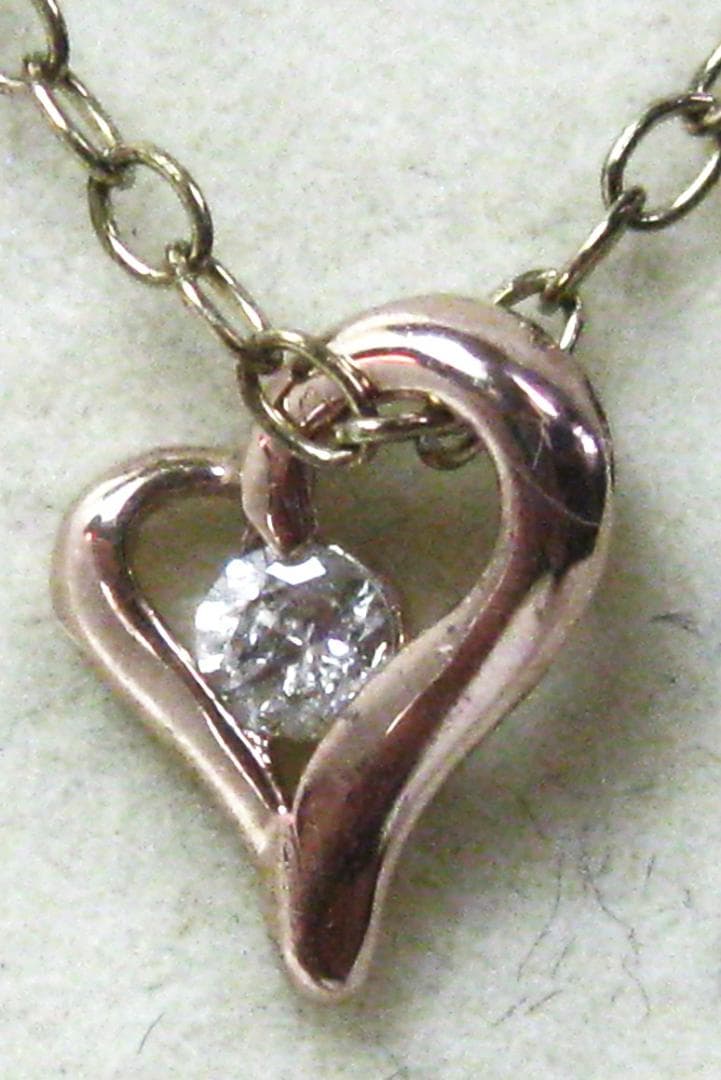 y*u様 K10 10金 イエローゴールド ペンダント ダイヤ 0.1ct 1ヶ