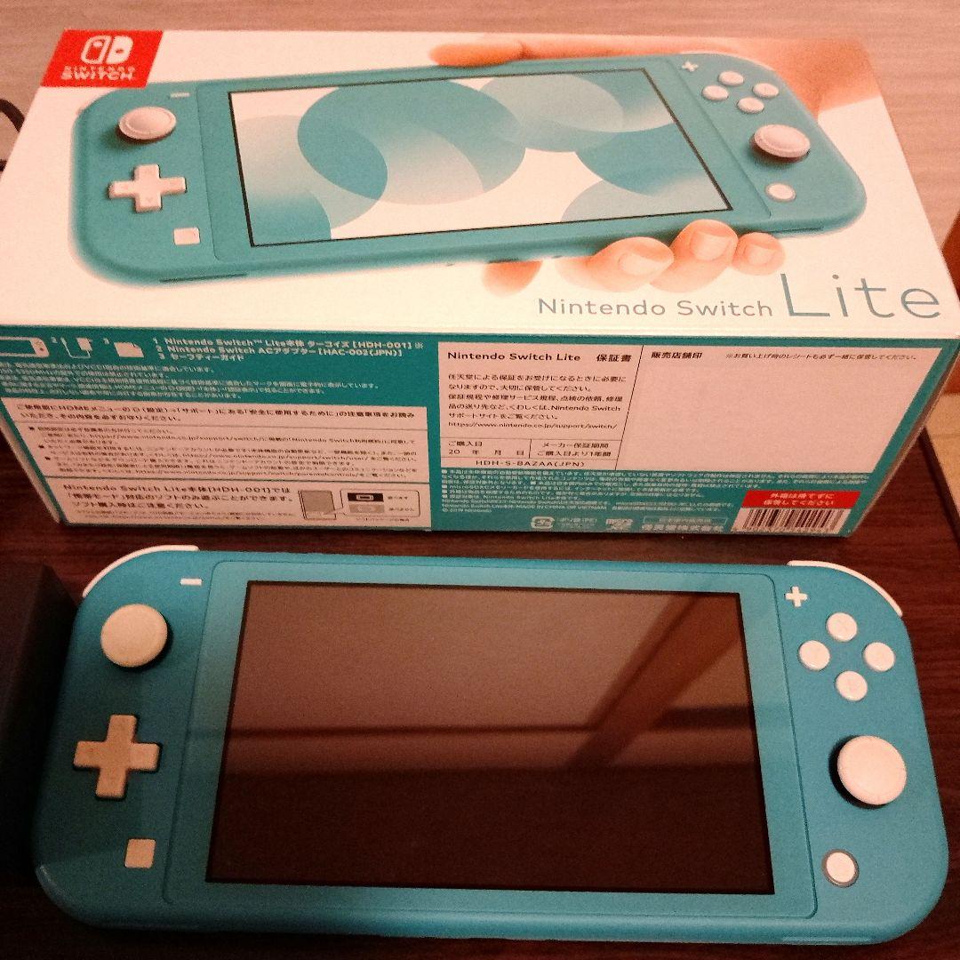 Nintendo Switch Lite ターコイズ　ケース、アダプター付き