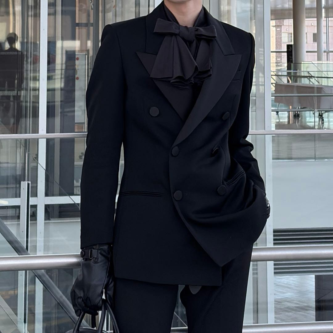 24SS SAINT LAURENT スモーキングダブルジャケット