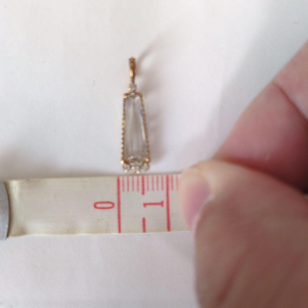 アガット　クリスタルとダイヤモンドのチャーム