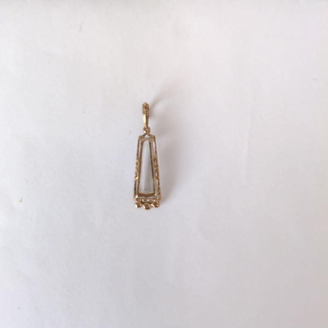 アガット　クリスタルとダイヤモンドのチャーム