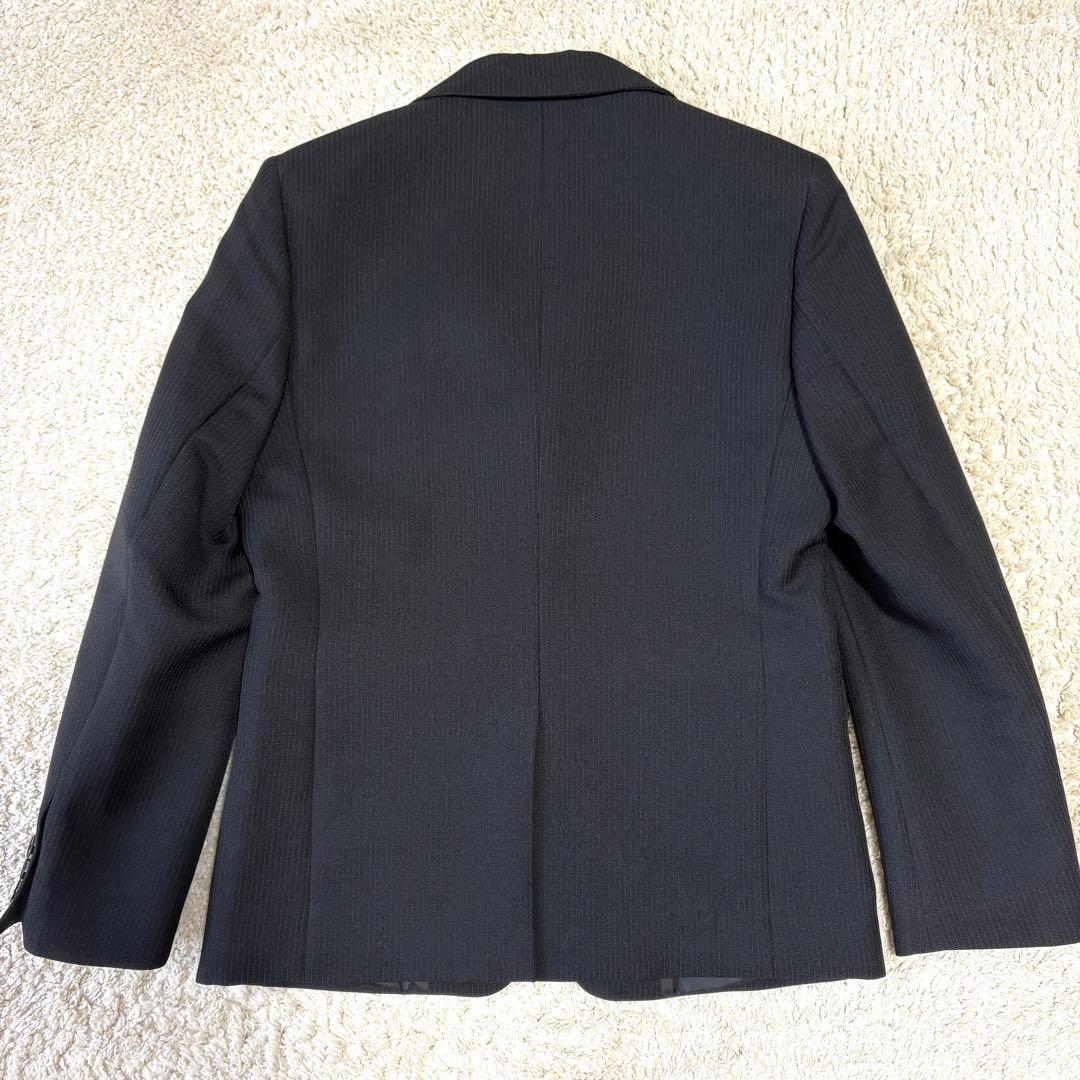 ワンダーファクトリー フォーマルスーツ 150 黒 ストライプ卒業式 入学式