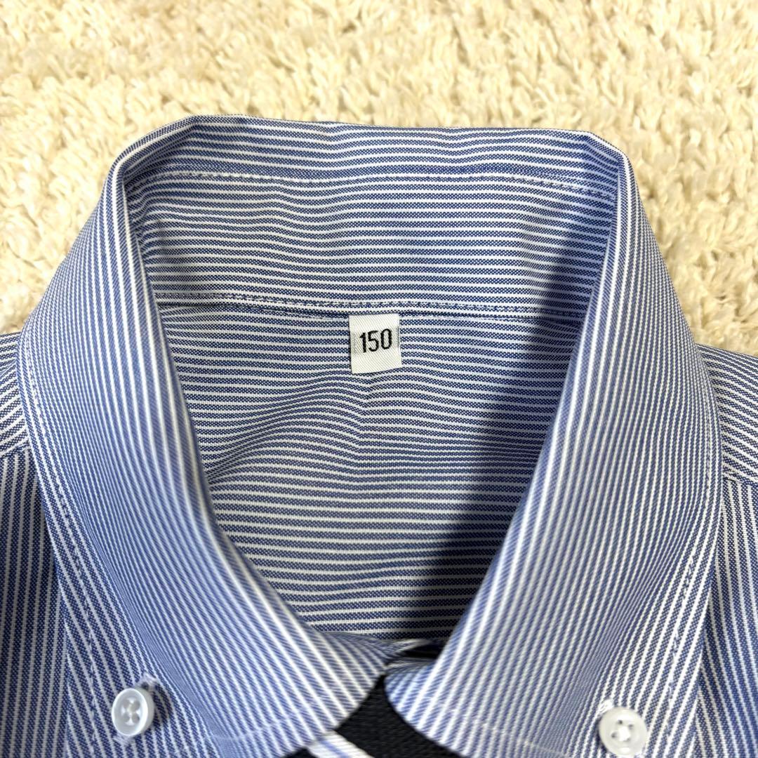 ワンダーファクトリー フォーマルスーツ 150 黒 ストライプ卒業式 入学式