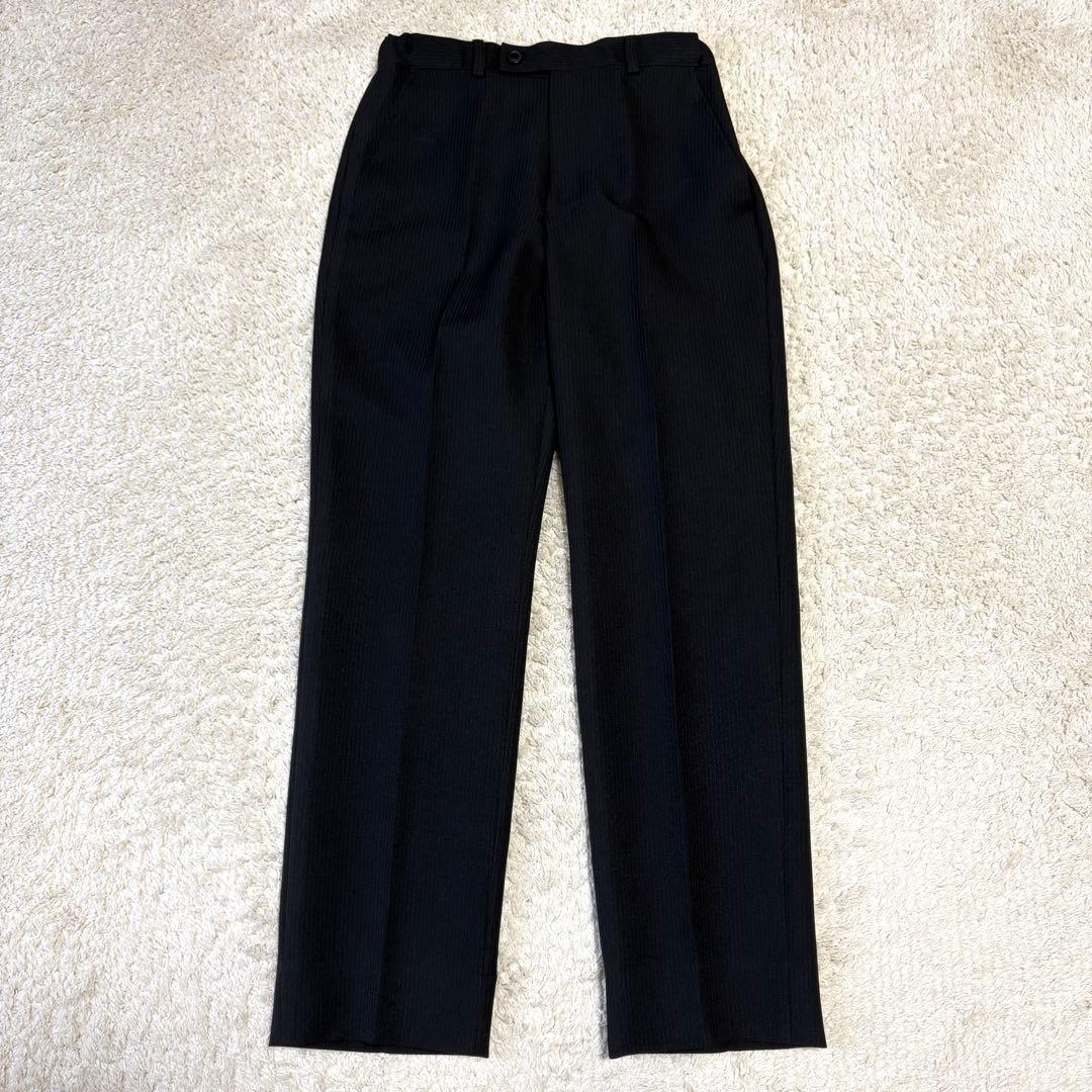 ワンダーファクトリー フォーマルスーツ 150 黒 ストライプ卒業式 入学式