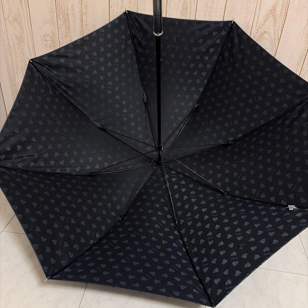 【新品未使用】agnes b. アニエスべー 長傘 雨傘 ハート柄 ブラック