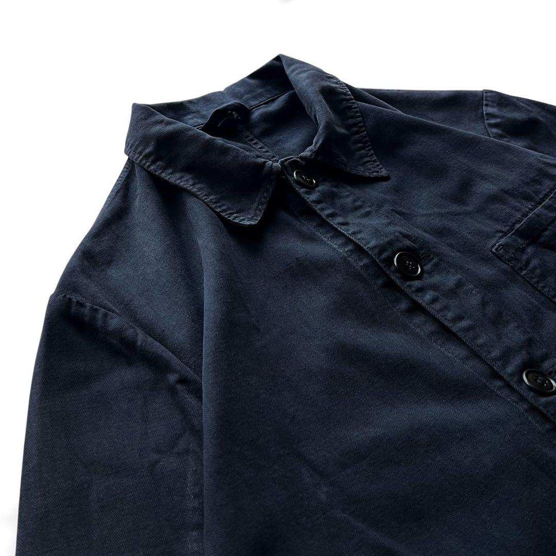 70sユーロワークカバーオール/ヘリンボーンブラック