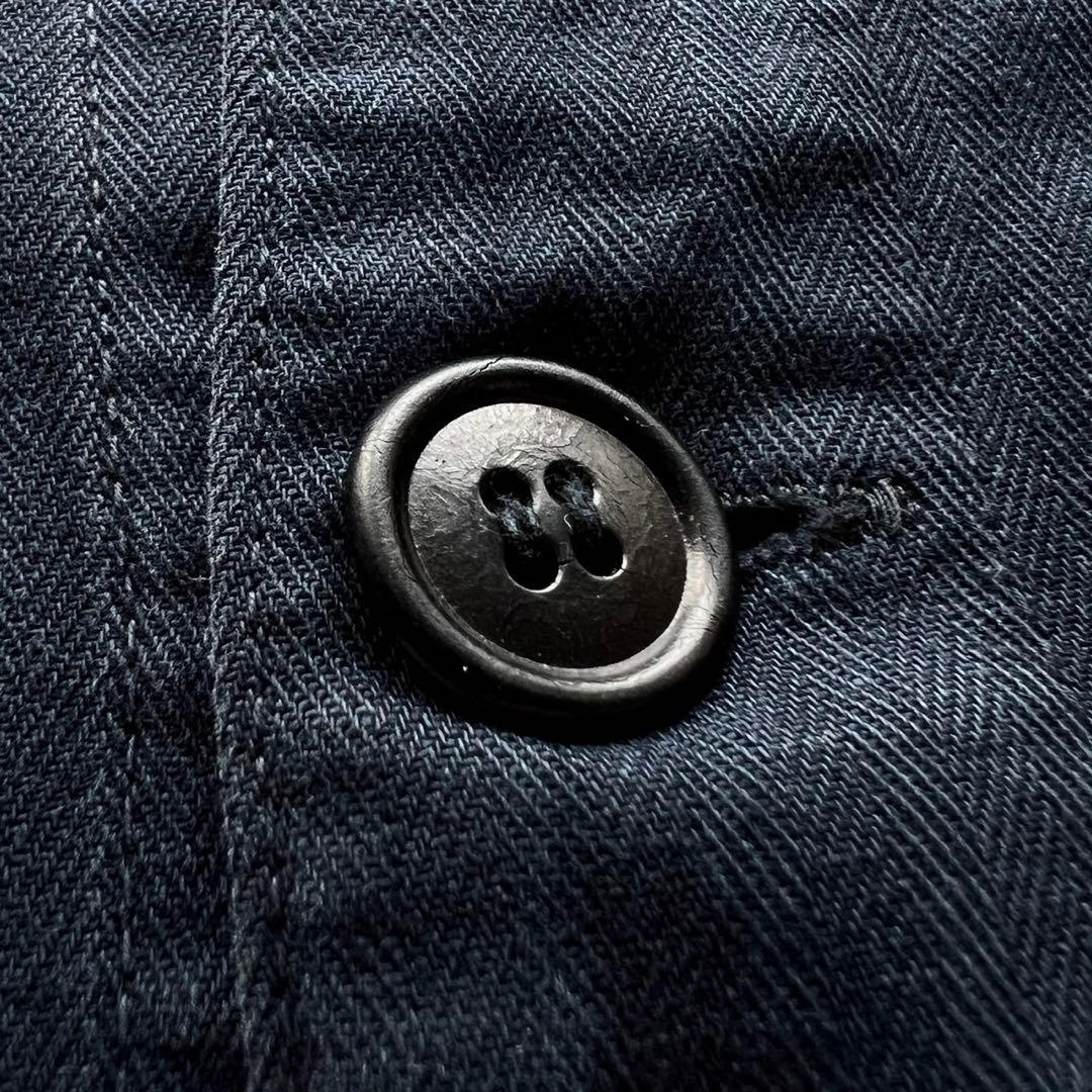 70sユーロワークカバーオール/ヘリンボーンブラック