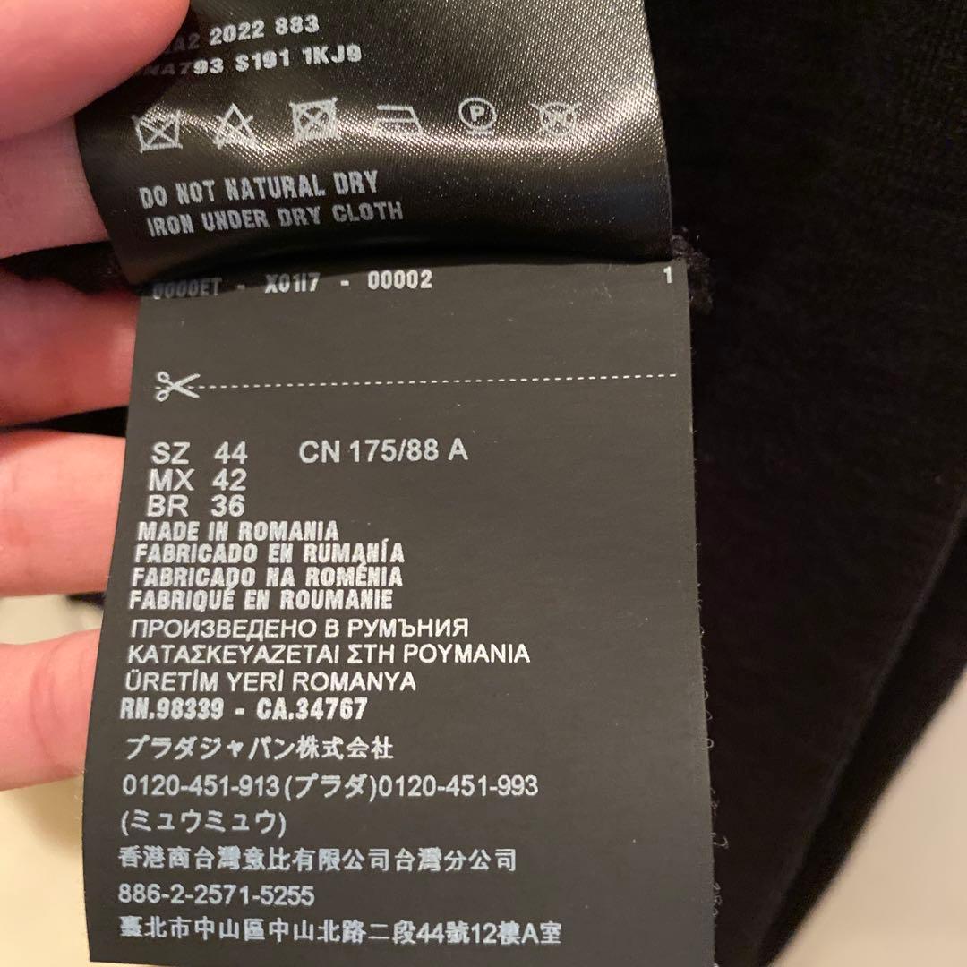 prada archive ニットポロ 黒