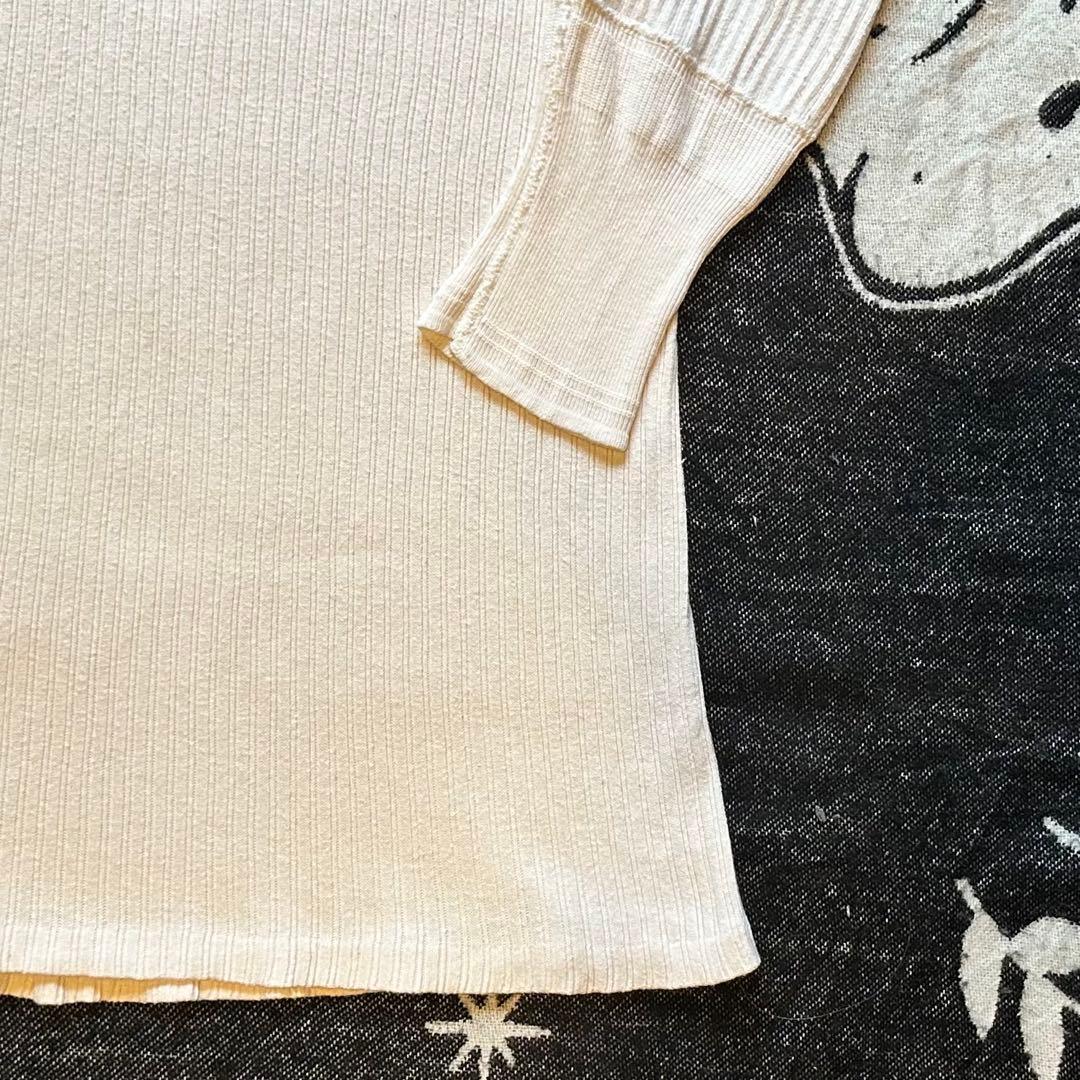 50s スウェーデン軍 ビンテージ ユーロ サーマル 長袖 白Tシャツ