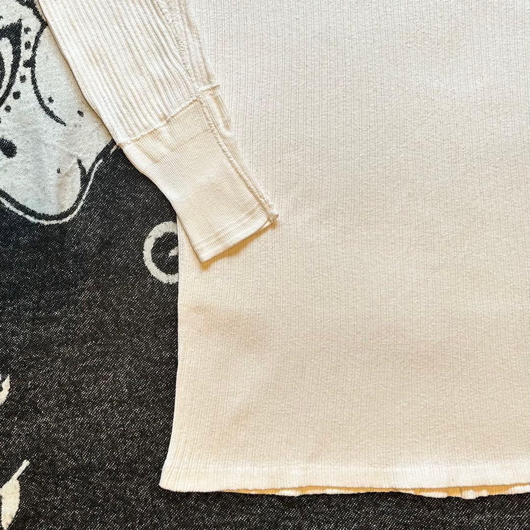 50s スウェーデン軍 ビンテージ ユーロ サーマル 長袖 白Tシャツ