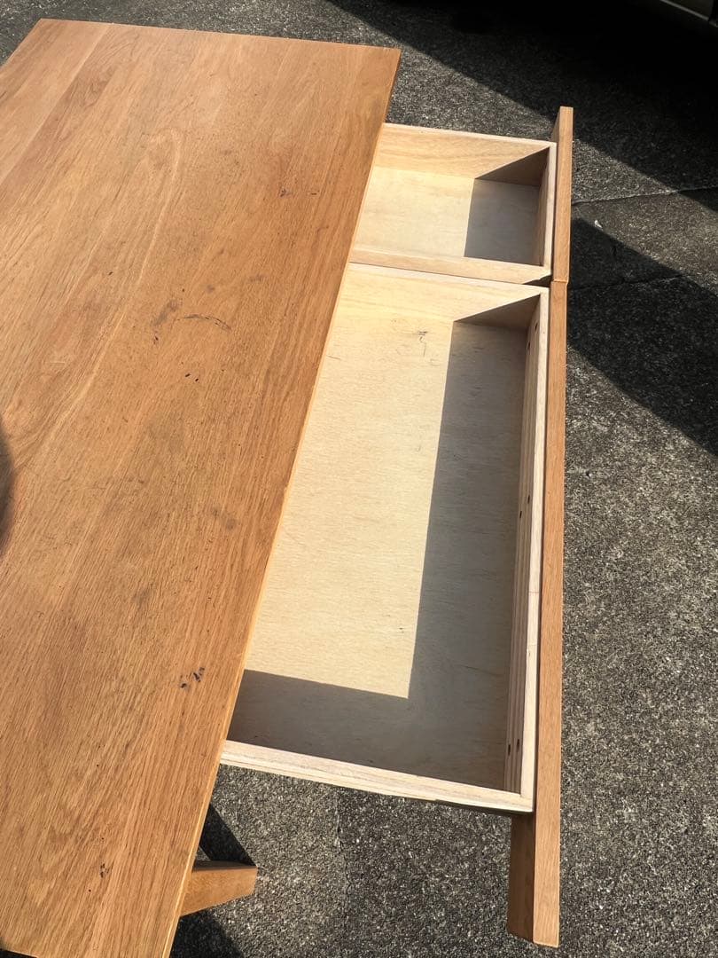 無印良品 学習机 木製デスク オーク材　1