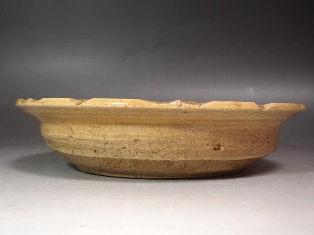 【北キツネ】☆　北大路魯山人　黄瀬戸鉢　☆y606