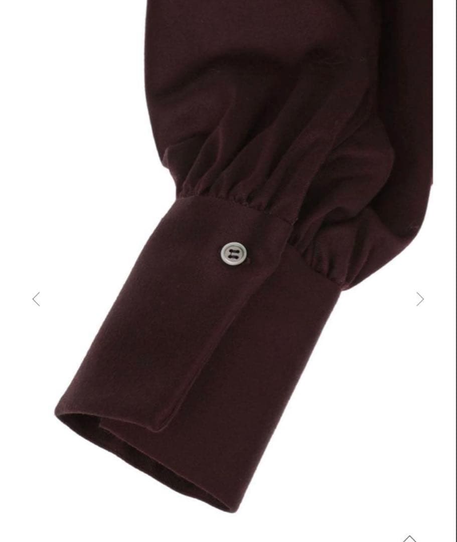 1er プルミエ アロンディスモン ウールサテンシャツワンピース 36