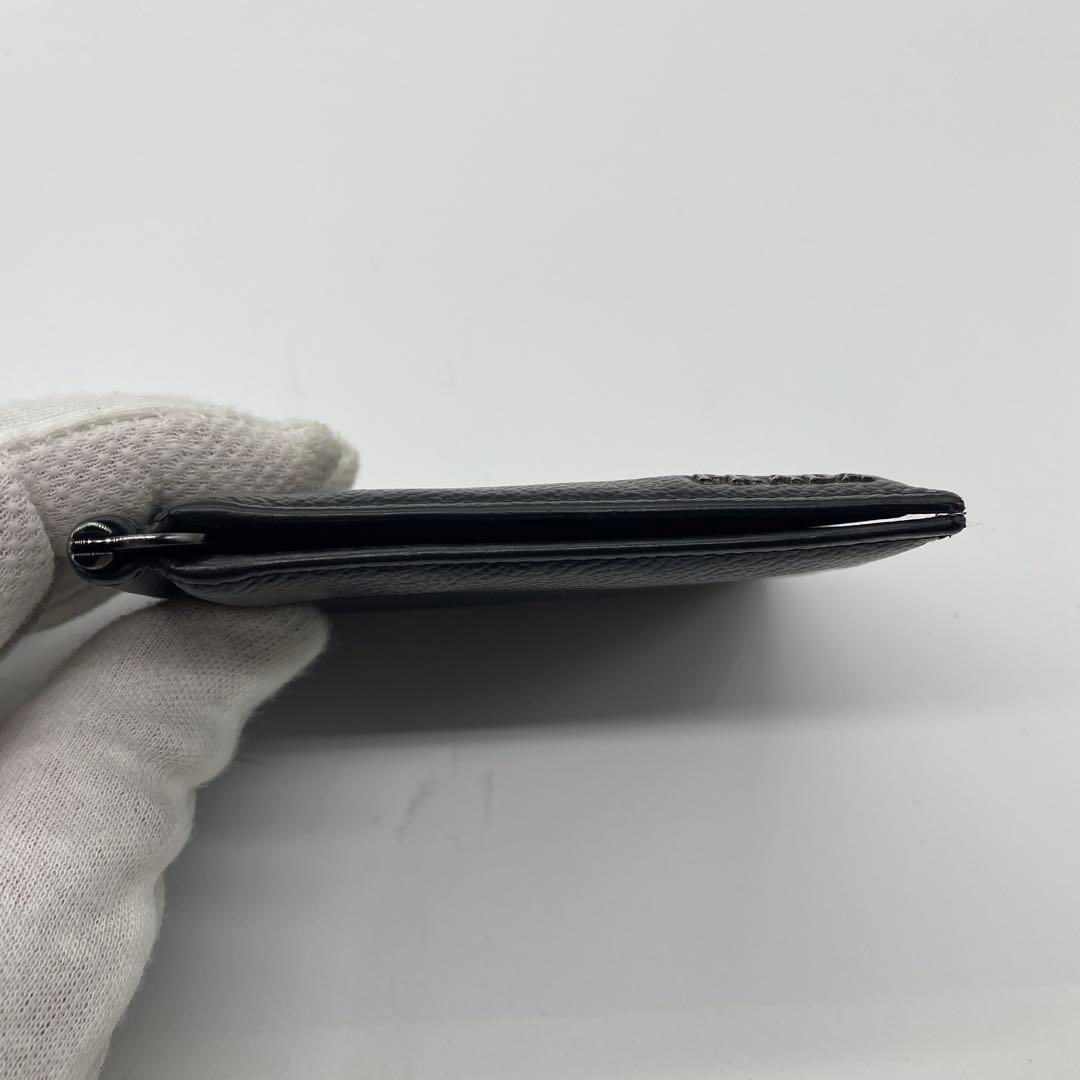 PRADA プラダ マネークリップ 折り財布 ロゴ金具 ブラック ネイビー