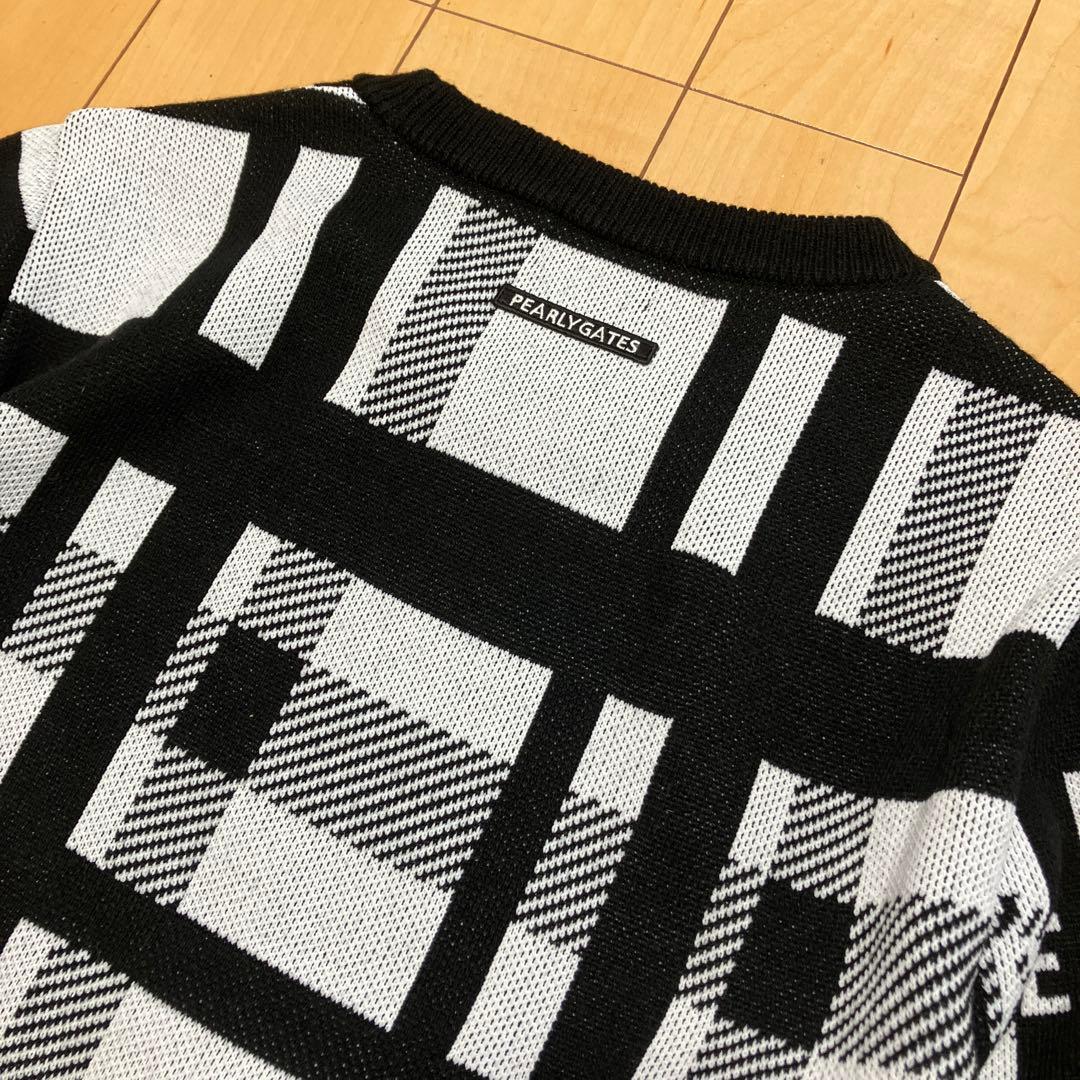 PEARLY GATES パーリーゲイツ　ニット　セーター　白黒　サイズ6