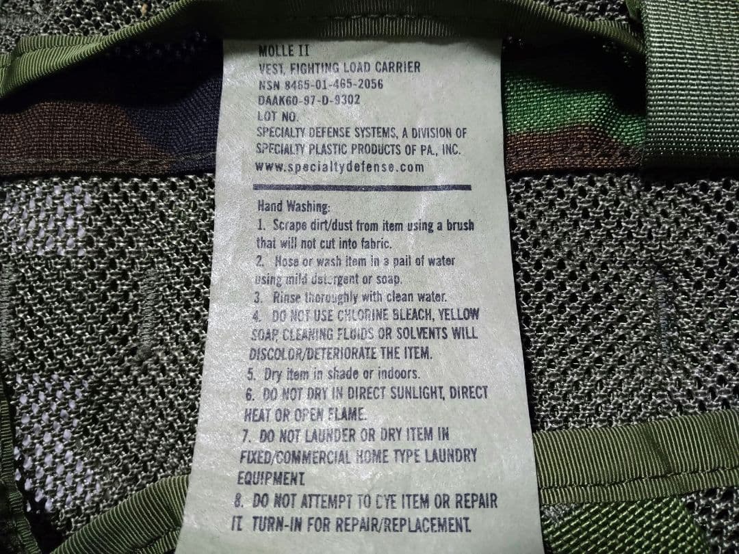 米軍実物　FLC ウッドランド迷彩