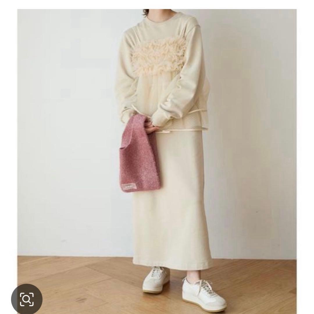 【emmi】チュールビスチェ×裏毛ワンピースセット