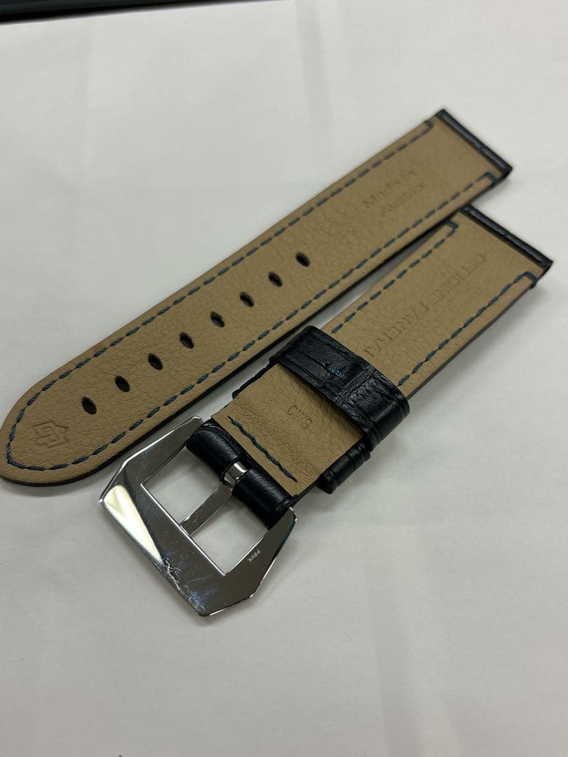 パネライ 未使用 純正 ベルト 尾錠 クロコベルト 22mm バンド ストラップ