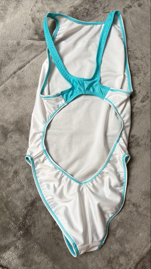 パルフェット レーシングスイムウェア ホワイト×ライトブルー Lサイズ 競泳水着