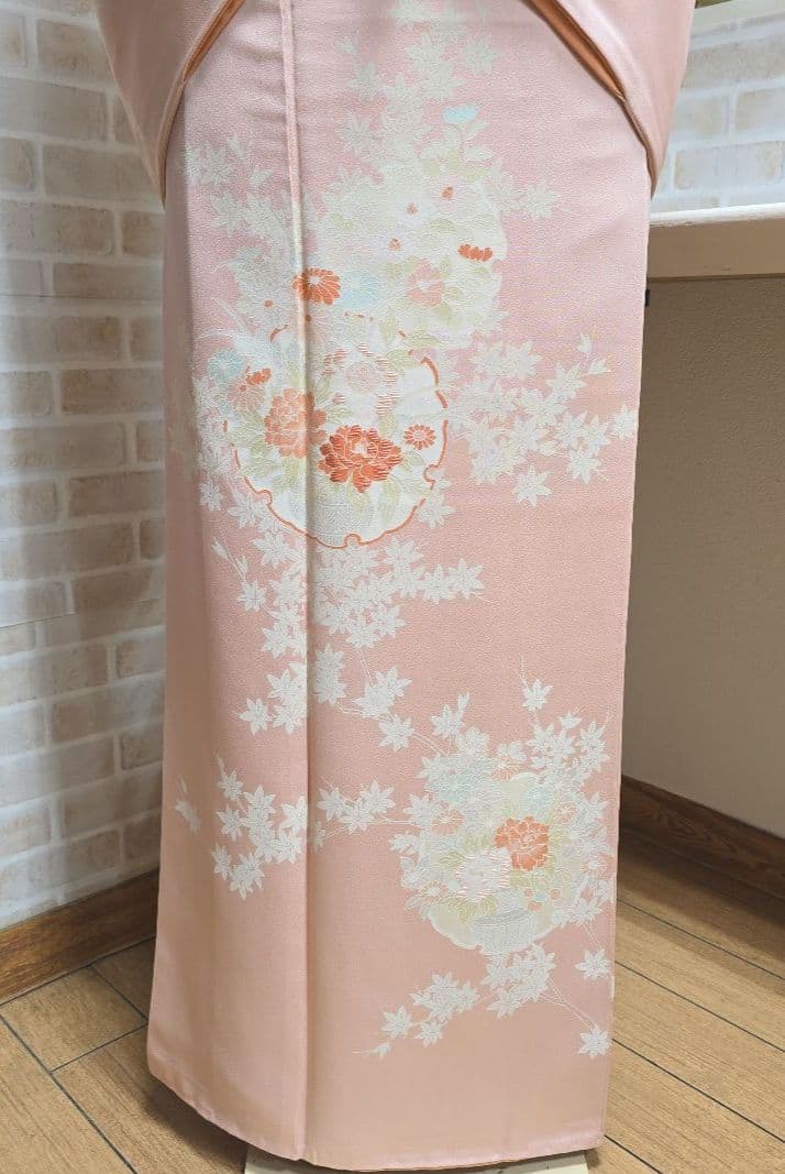 ～専用です～ピンク雪輪訪問着と袋帯・帯揚げ帯締めの4点フルセット