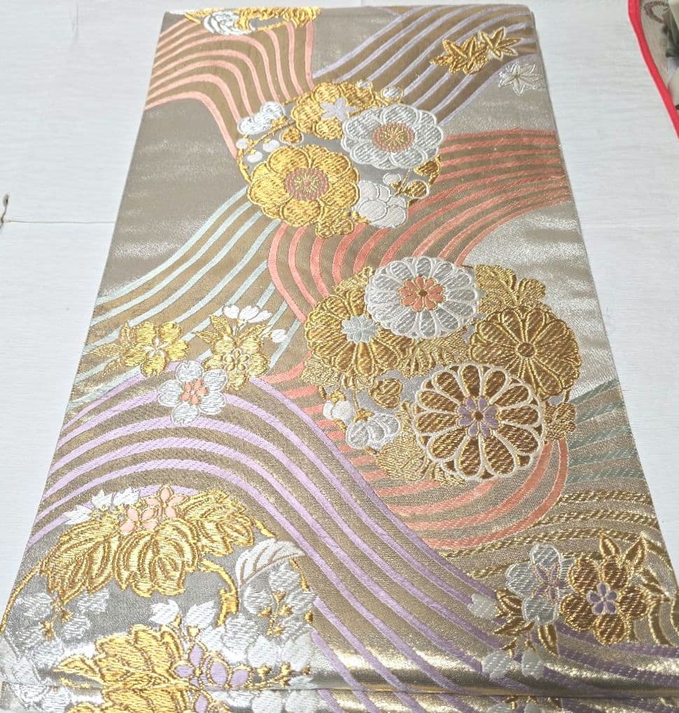 ～専用です～ピンク雪輪訪問着と袋帯・帯揚げ帯締めの4点フルセット