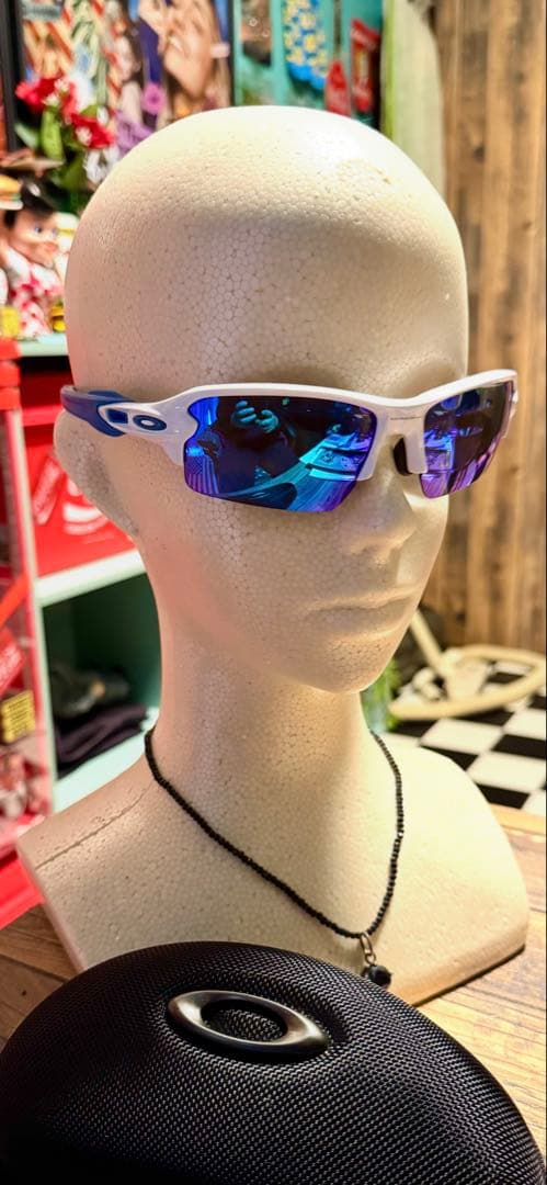 Oakley Flak2.0customブルー ホワイト/キケヘルナンデス