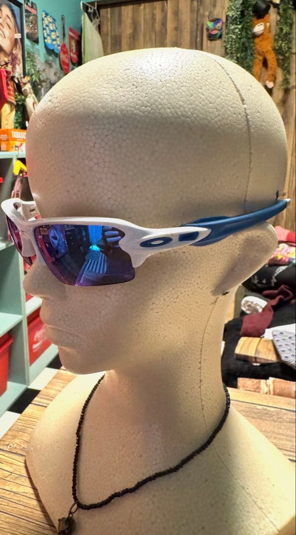 Oakley Flak2.0customブルー ホワイト/キケヘルナンデス