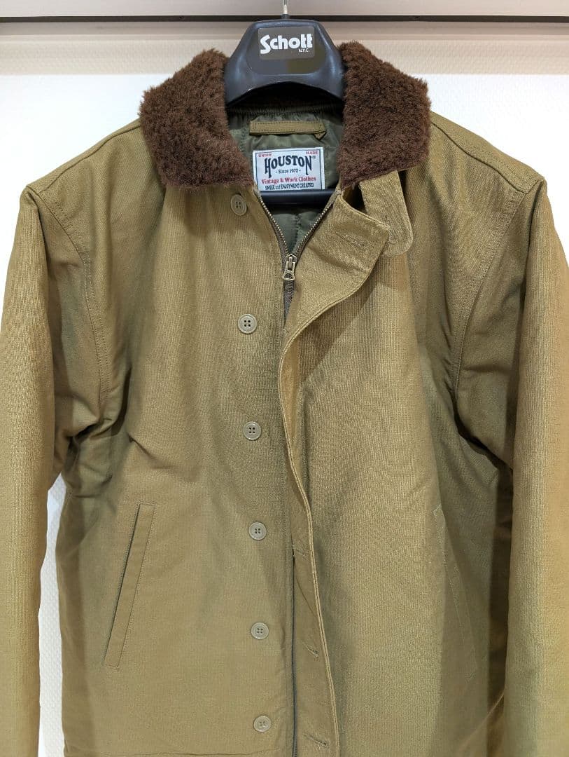 HOUSTON ボア襟　N-1 DECK JACKET　ヒューストンジャケット