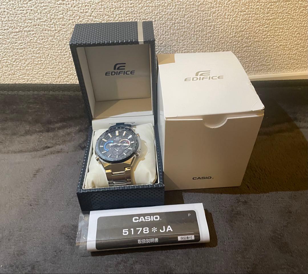 値下げ中◯CASIO エディフィス5178＊JA ソーラー腕時計　箱付き取説付き