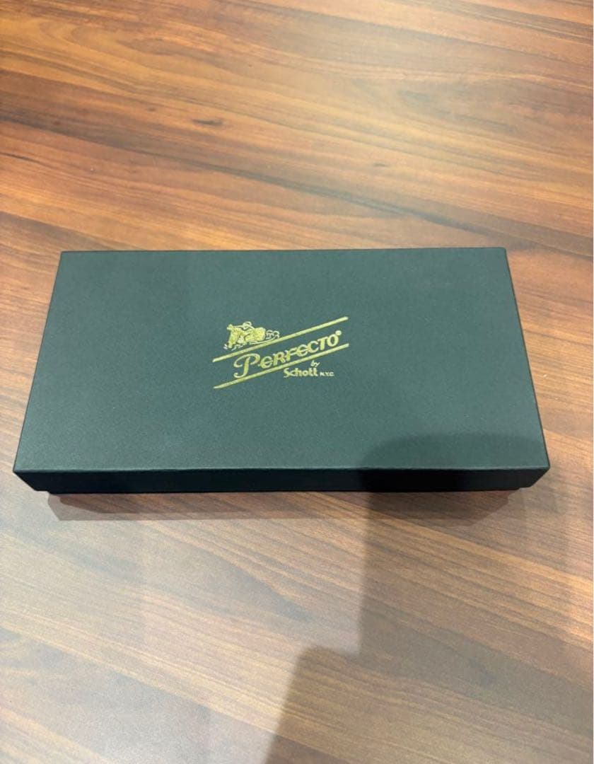 Sch￼ott ブラウンレザー ウォレットチェーン