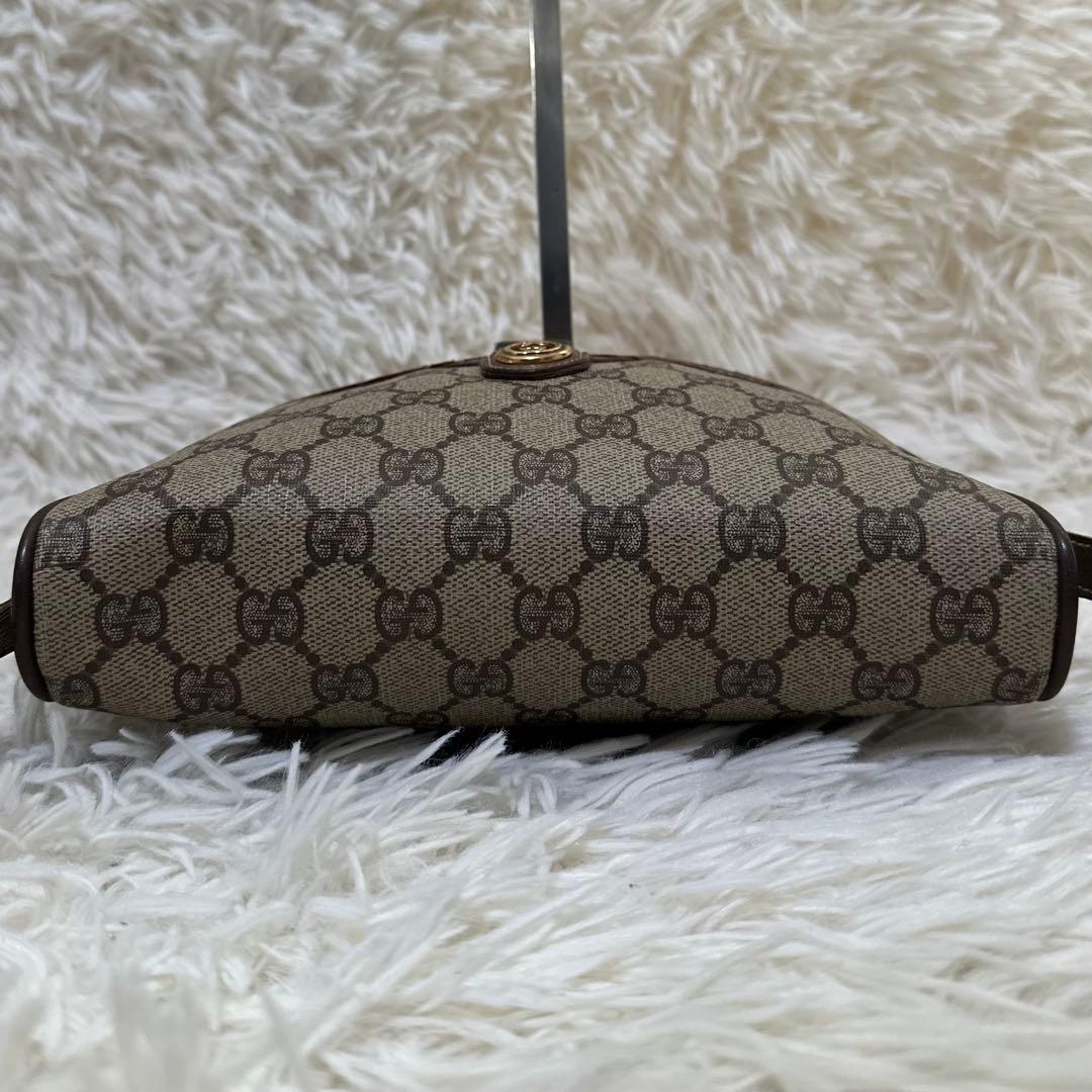 値下げ レア オールドグッチ GG総柄 レザー ショルダーバッグ シェリーライン
