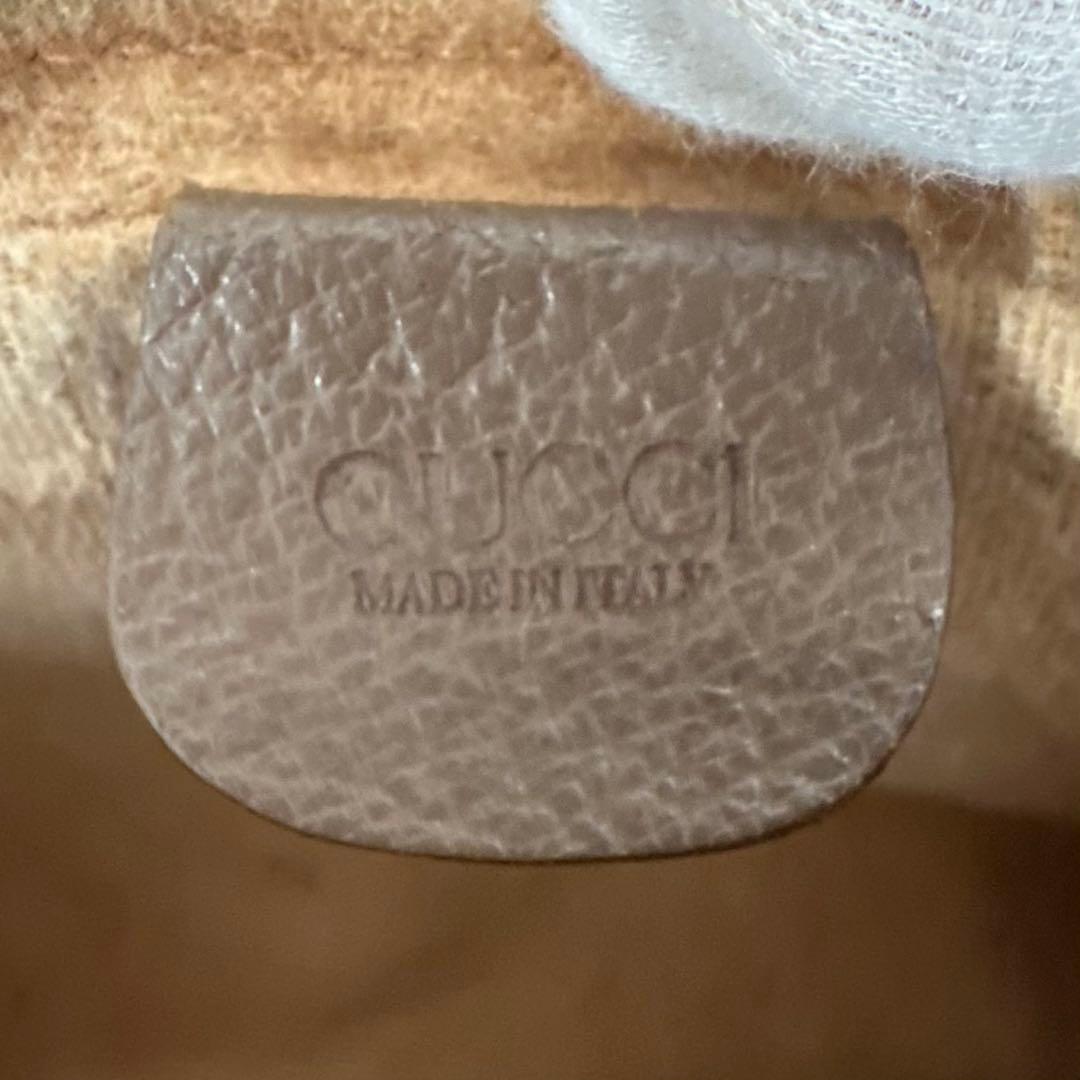 値下げ レア オールドグッチ GG総柄 レザー ショルダーバッグ シェリーライン